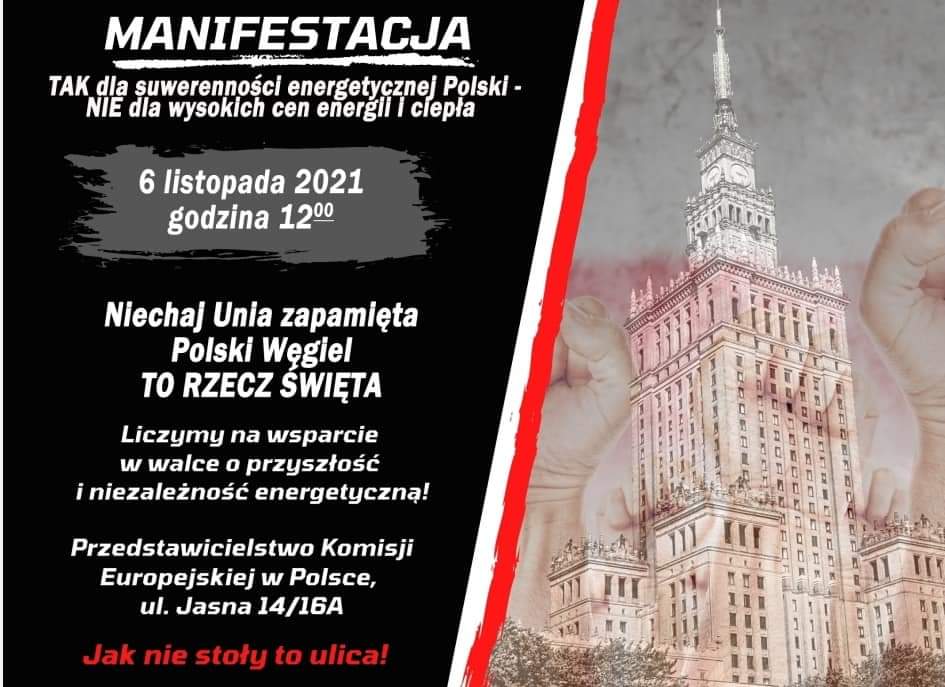 Manifestacja plakat 06112021